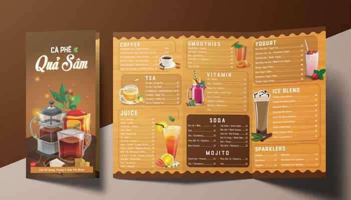 Cách làm menu ấn tượng, độc đáo cho quán trà – cafe