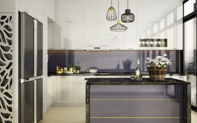 chọn chất liệu cho nhà bếp phù hợp với không gian